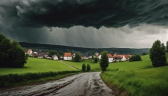 Stürmischer und regnerischer Wetterbericht für Deutschland